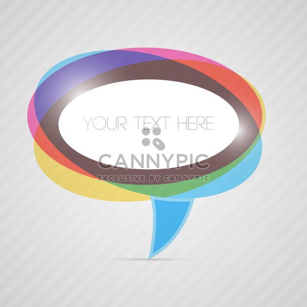 Vector colorful speech bubble with place for text - vector #129887 gratis