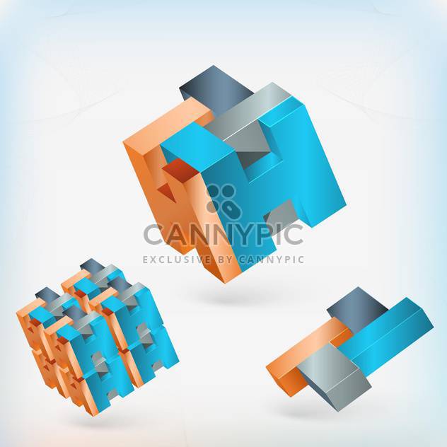 abstract geometric elements on light background - Free vector #130107