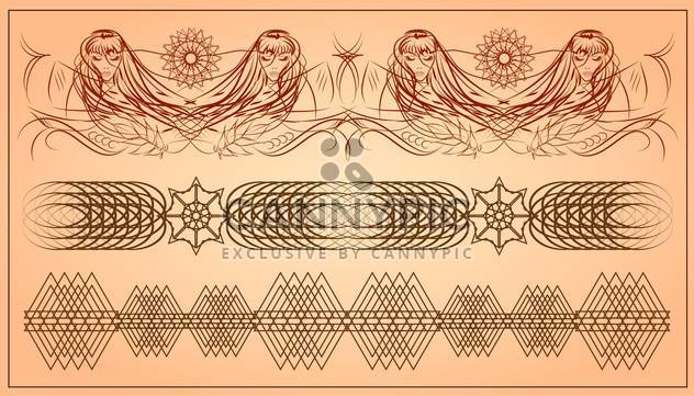 Abstract vector pattern of girl head with long hair - vector #130237 gratis