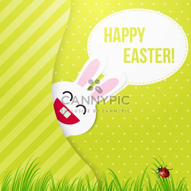 happy easter card with bunny - vector #130277 gratis