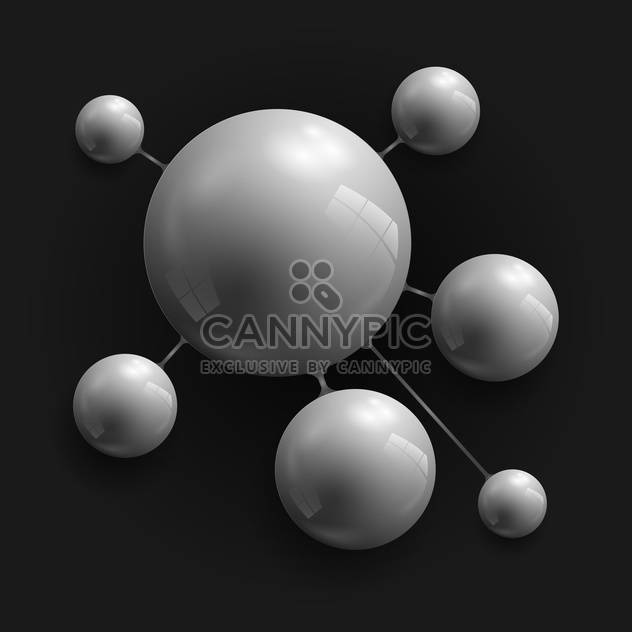 vector abstract dark spheres - vector gratuit #130357 