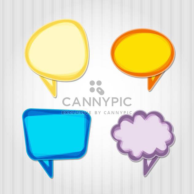 Vector set of colorful speech bubbles - Free vector #130547