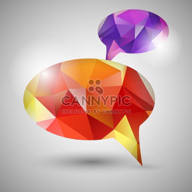 Abstract origami speech bubbles - Free vector #130897