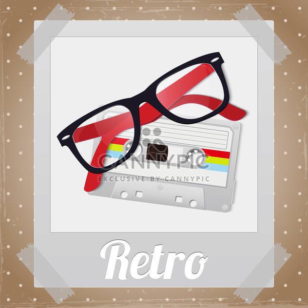 Retro hipster items vector illustration - Free vector #130977