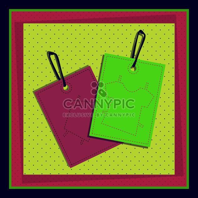 price labels with clothes vector illustration - Free vector #130997