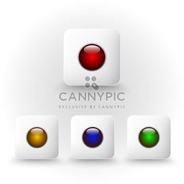 Vector color web buttons set - Free vector #131167