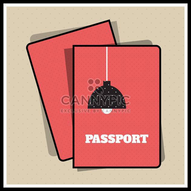 Lamp passport cover vector illustration - vector #131257 gratis