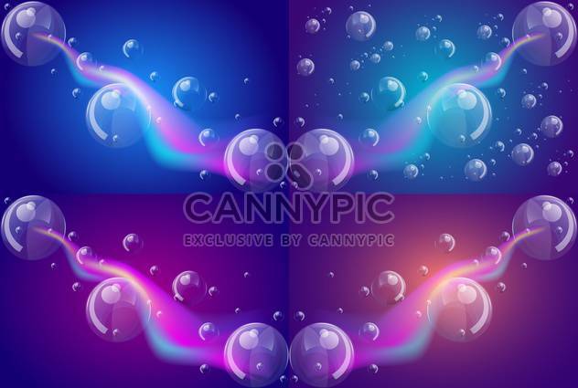 Glowing abstract background with bubbles vector illustration - vector gratuit #131527 
