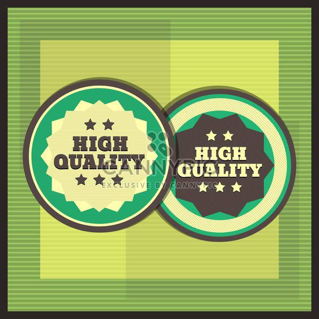 Collection of premium quality labels with retro vintage styled design - Free vector #131567