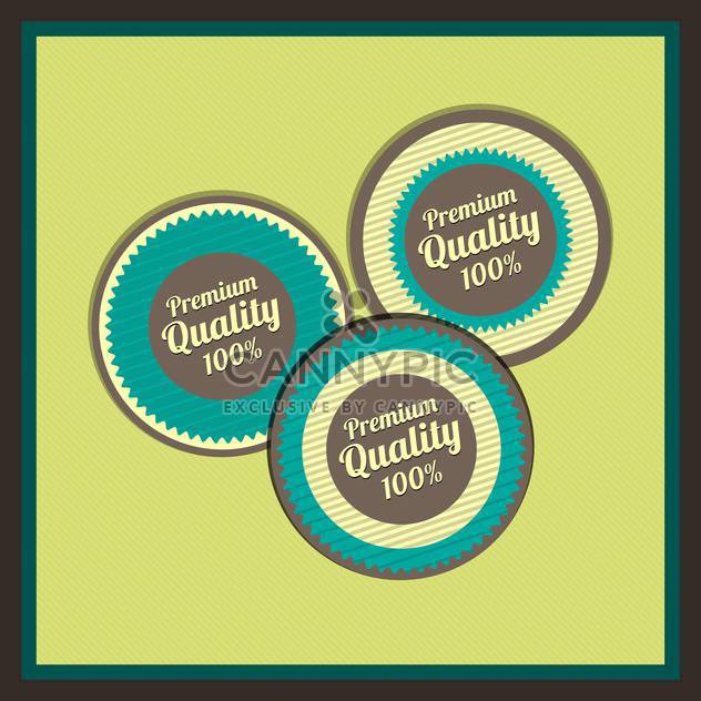 Collection of premium quality labels with retro vintage styled design - vector gratuit #131607 