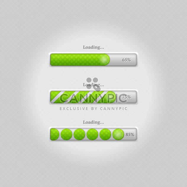 Vector loading bars on grey background - Free vector #131697
