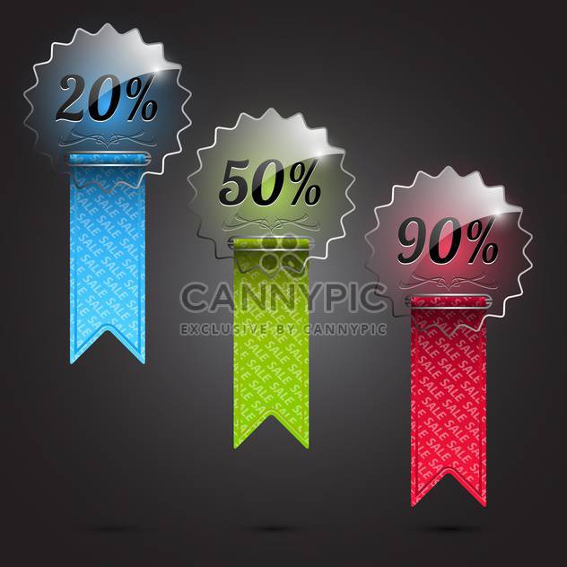 Set of colorful sale vector labels - Kostenloses vector #132207