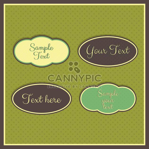 Vintage frames with place for text on green background - vector gratuit #132297 