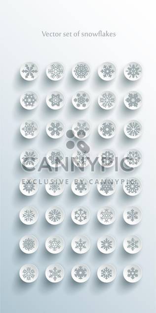 snowflakes vector icons set - Free vector #132727