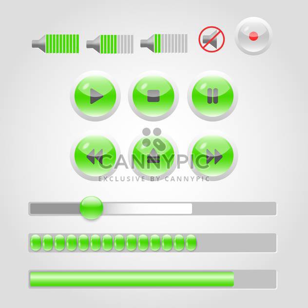 media player buttons collection - Free vector #132847