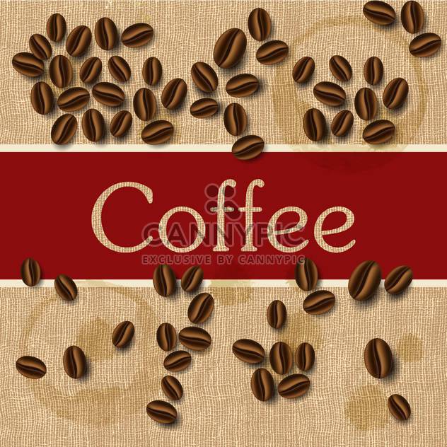 coffee beans design background - vector gratuit #132857 