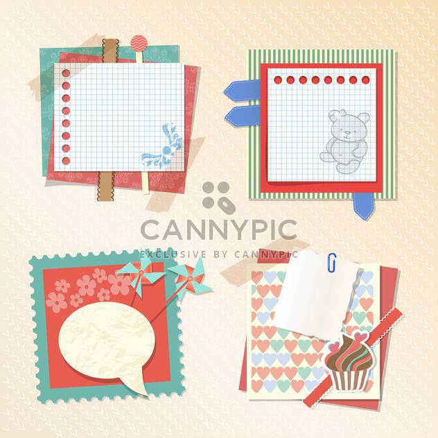 baby shower album notes background - Free vector #133267