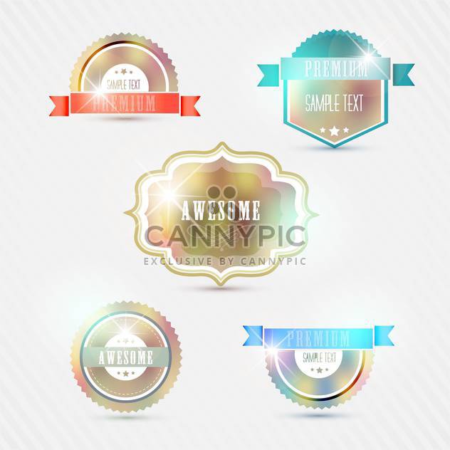 vintage styled premium quality icons - Free vector #133387