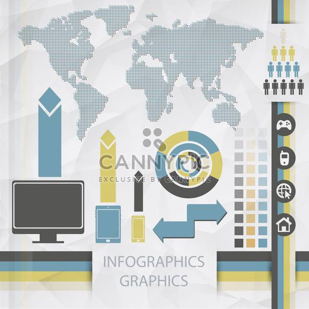 vector elements of business infographics - vector #133497 gratis