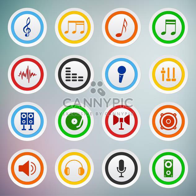 vector set of sound web icons - Free vector #133507
