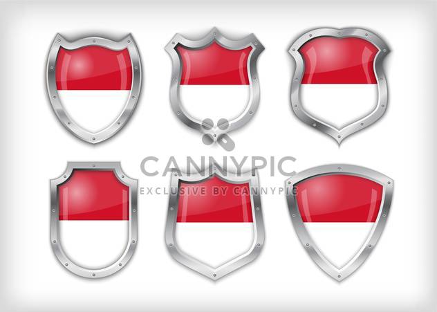 vector indonesian shield set background - Free vector #133597