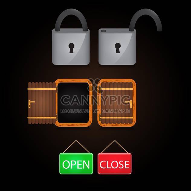 open and closed tags vector icon - бесплатный vector #133847