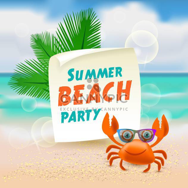 summer beach party illustration - Free vector #133987
