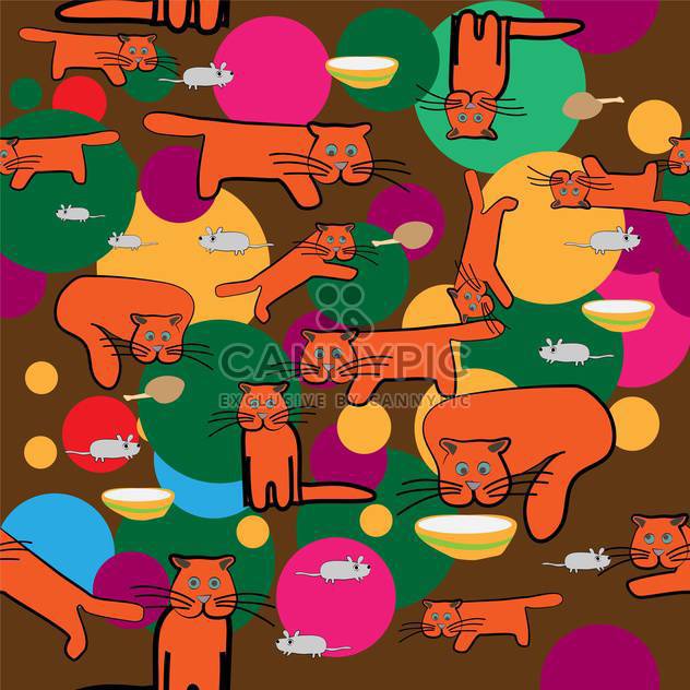 cats and mouses pattern background - vector #134547 gratis