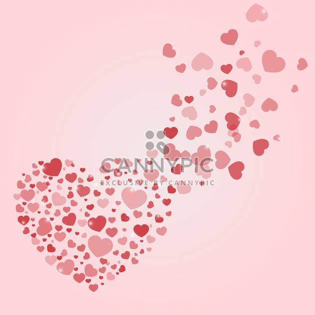 vector background with Valentine's day hearts - Free vector #134817
