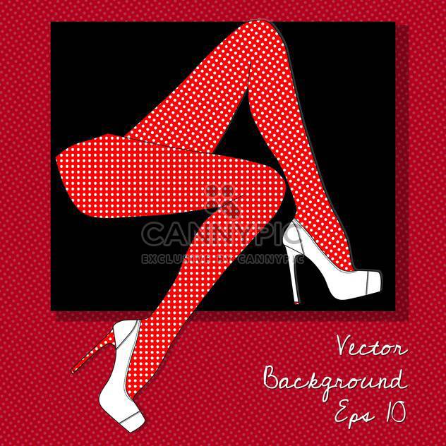 vector background with female legs - vector #134937 gratis
