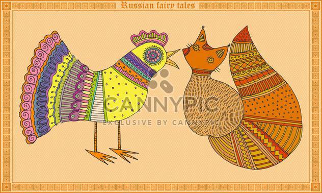 russian fairy tales animals illustration - Free vector #134997
