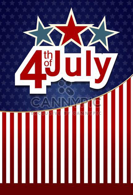 usa independence day card with flag background - vector #135067 gratis