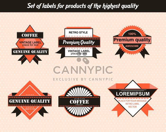 set of labels for products of highest quality - vector #135137 gratis