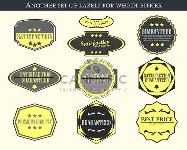 vintage vector labels and badges set background - vector gratuit #135227 