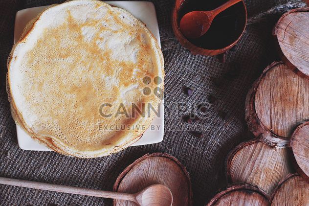 Pancakes, wooden stumps and spoons - Free image #136457