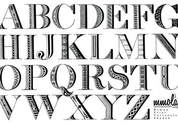 Vector Typeface : RPVS - Free vector #139337