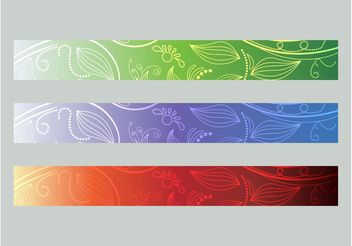 Floral Banners - Kostenloses vector #139847