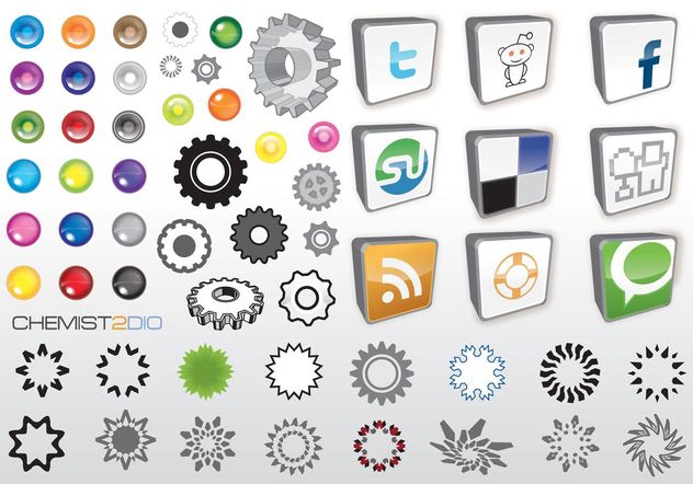 Social Web Vector Icons - Kostenloses vector #139917