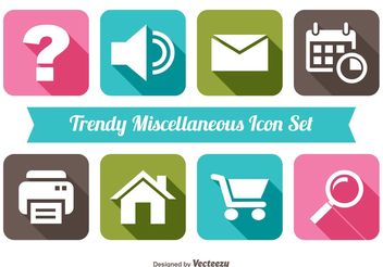 Trendy Miscellaneous Icon Set - Kostenloses vector #139977