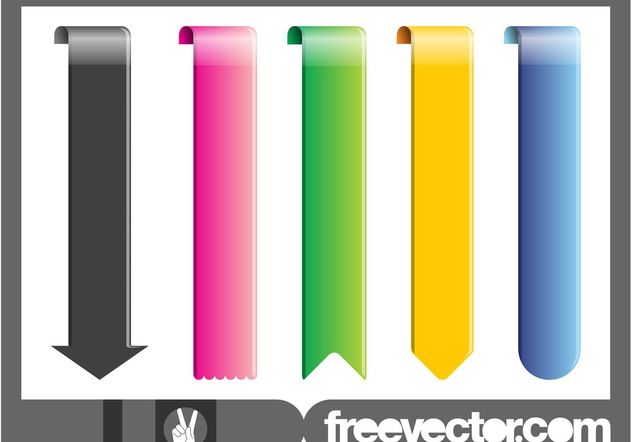 Bookmarks Set - vector gratuit #140287 