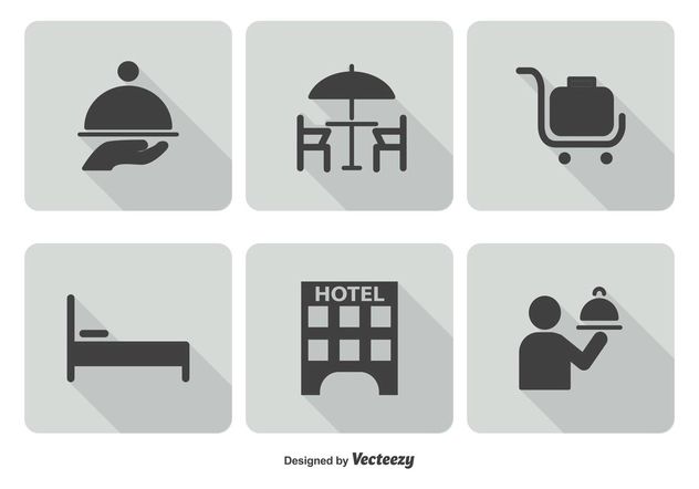 Hotel Service Icon Set - бесплатный vector #141137