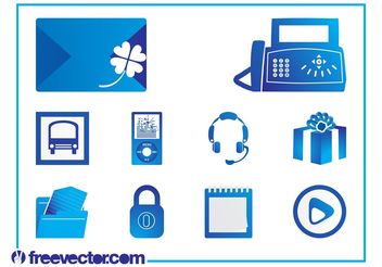 Icons Set Vector Graphics - Free vector #142237