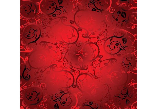 Red Floral Ornaments - vector #143067 gratis