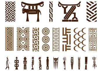 African Symbol Set - бесплатный vector #144397