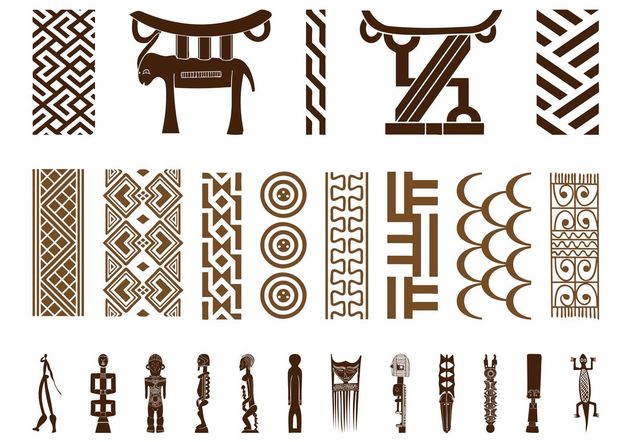 African Symbol Set - Kostenloses vector #144397
