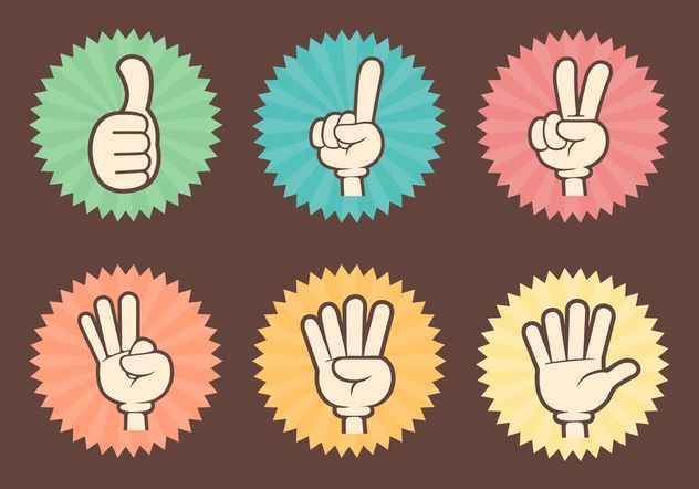 Free Counting Cartoon Hands Vector - Free vector #144807
