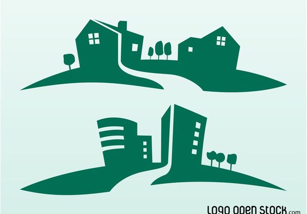 Buildings Silhouettes - Free vector #144897