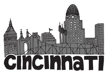 Free Cincinnati Skyline Vector - бесплатный vector #144927
