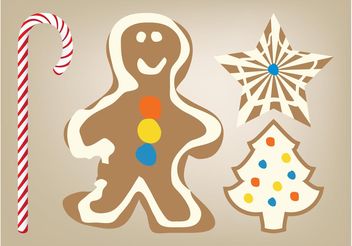 Christmas Cookies Vector - Free vector #144947