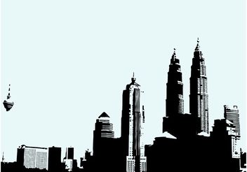 Kuala Lumpur Skyline - vector gratuit #145237 